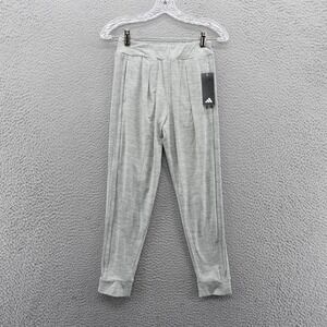 Adidas Girls Jogger Pants Grey Heather Size Large 14 Athletic Knit NEW